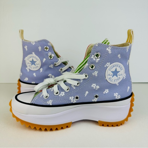 Converse Run Star Hike Platform Hi Floral & Paisley Shoes A03296C Women’s Sz 5.5 - Picture 9 of 10